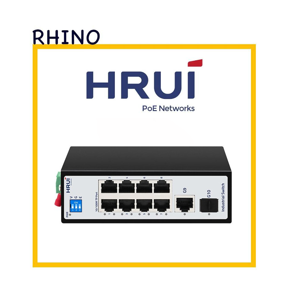 سوئیچ شبکه اترنت صنعتی 8 پورت اچ ار یو ای مدل HRUI HR500-SW10811GS
