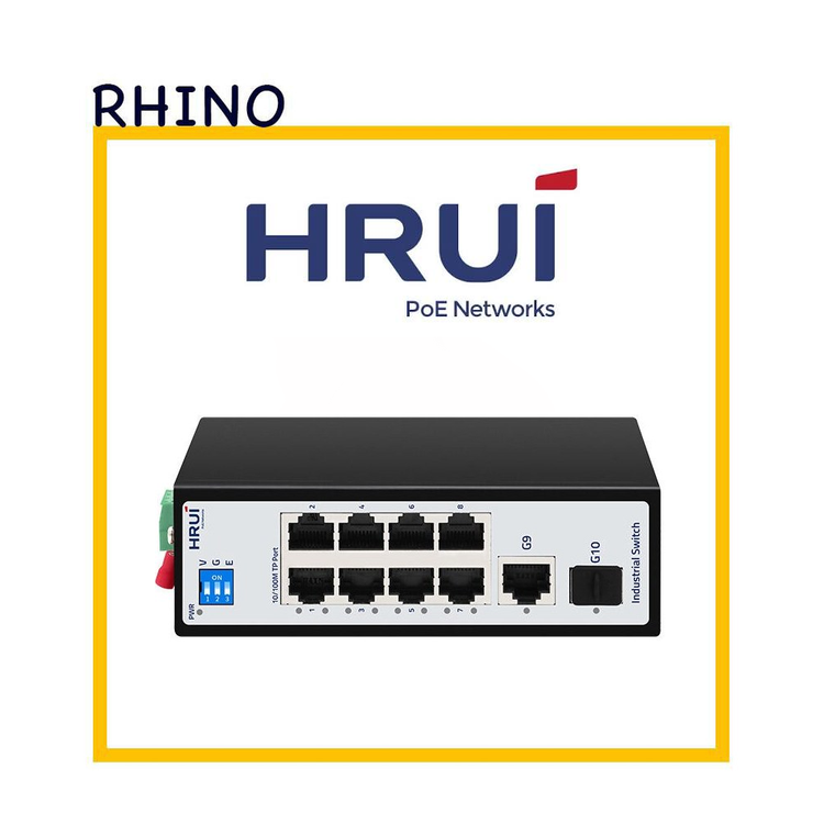 سوئیچ شبکه اترنت صنعتی 8 پورت اچ ار یو ای مدل HRUI HR500-SW10811GS