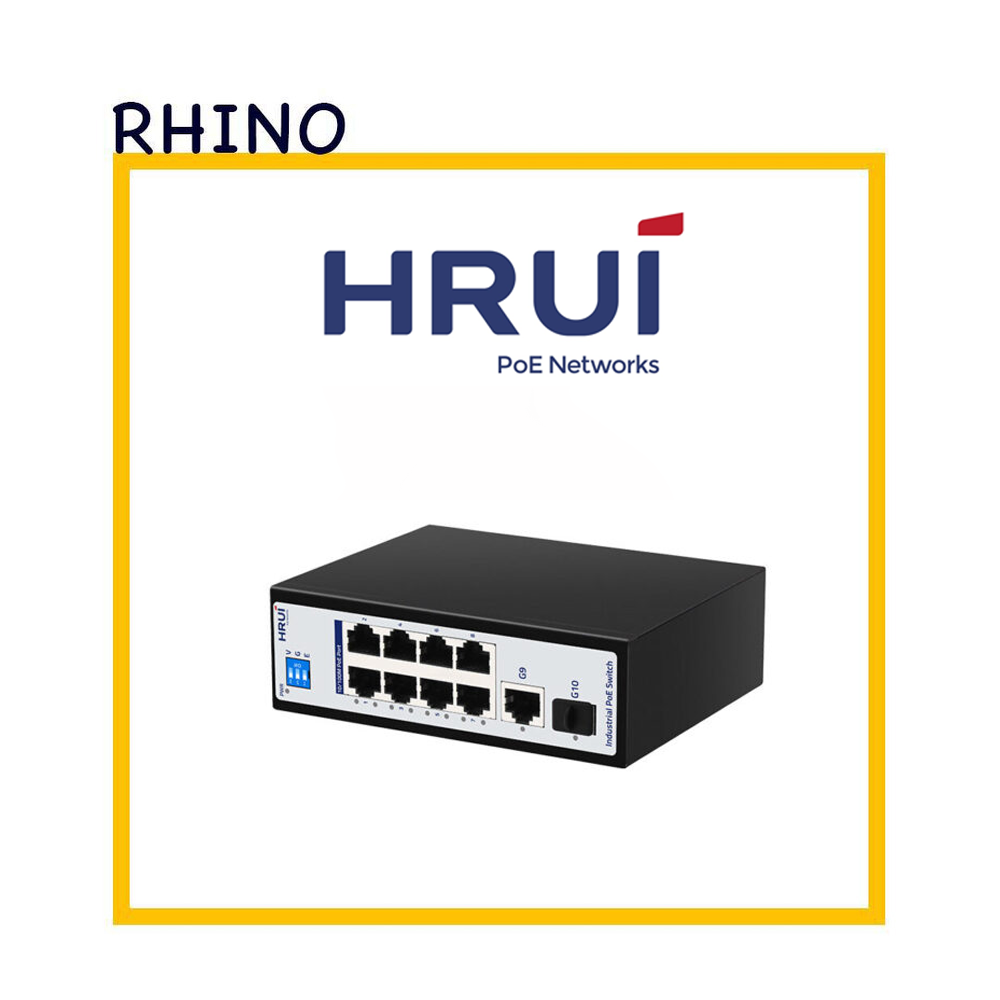 سوئیچ شبکه صنعتی 8 پورت POE برند HRUI مدل HRUI HR500-AF-811GS