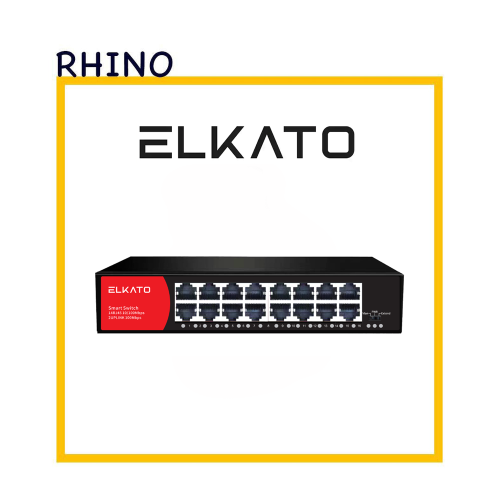 سوئیچ شبکه 16 پورت اترنت برند الکاتو مدل ELKATO EL-1SB1600BN