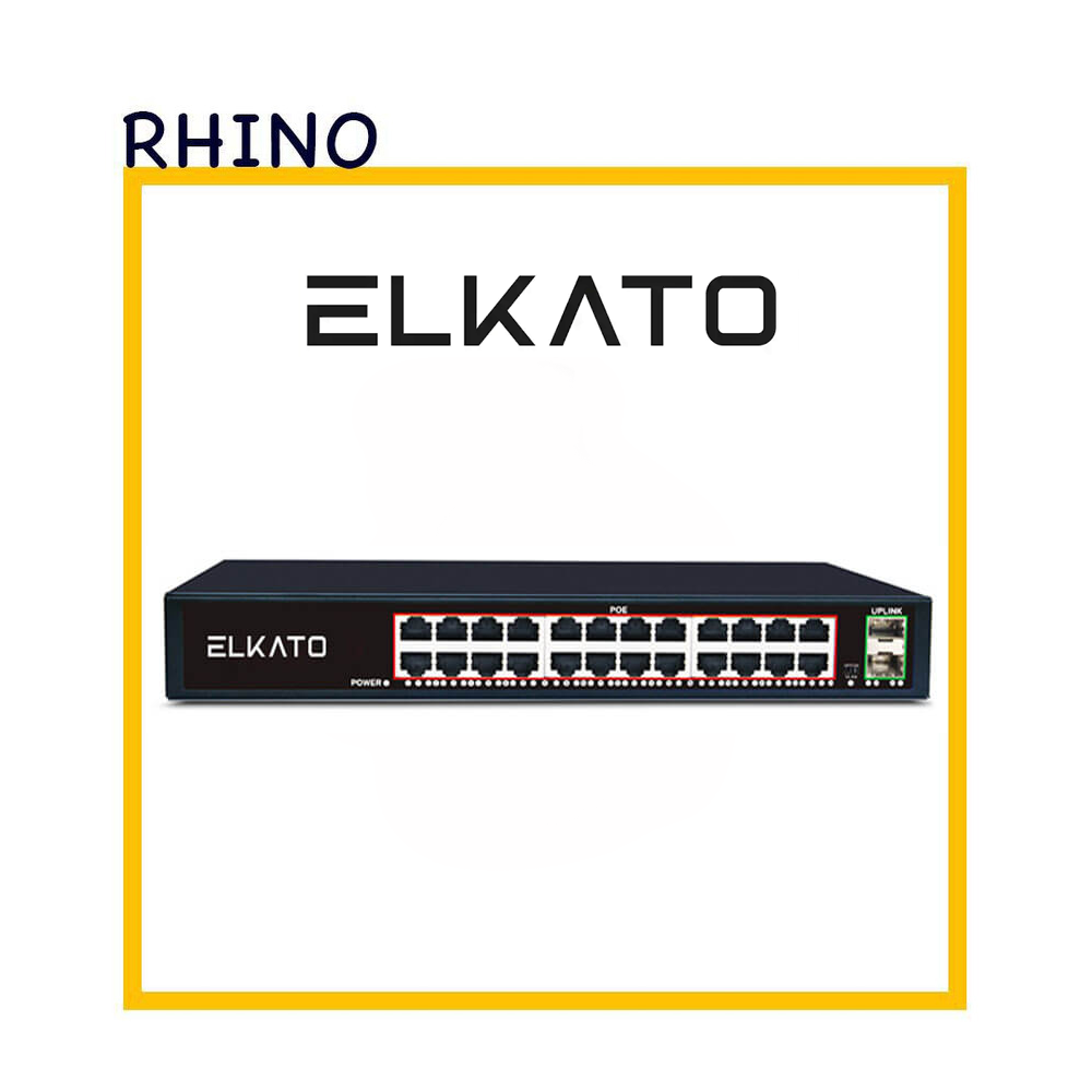 سوئیچ شبکه 24 پورت POE برند الکاتو مدل ELKATO EL-1SB2421GP-320W (V2)