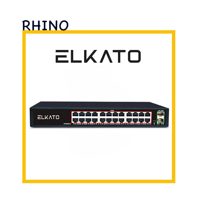سوئیچ شبکه 24 پورت POE برند الکاتو مدل ELKATO EL-1SB2421GP-320W (V2)