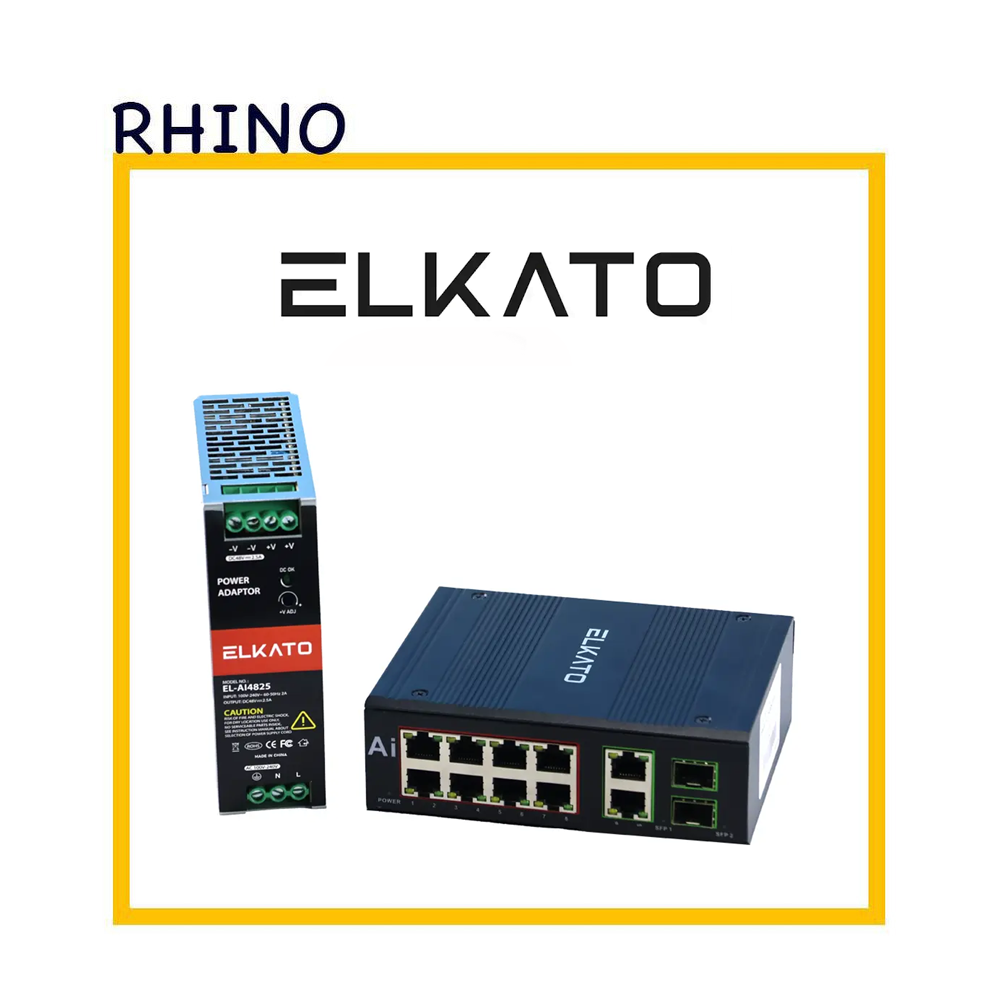 سوئیچ شبکه صنعتی 8 پورت POE برند الکاتو مدل ELKATO EL-2SG0822GP