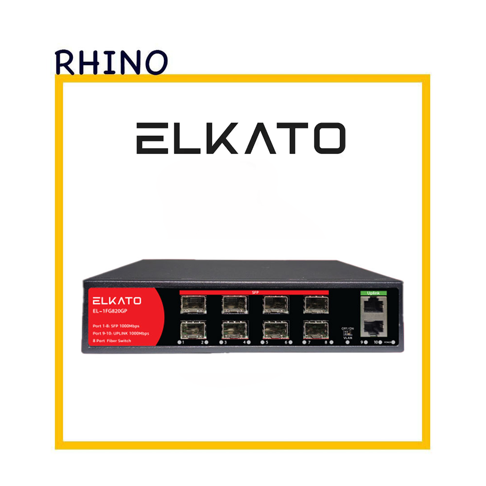 سوئیچ شبکه 8 پورت برند الکاتو مدل ELKATO EL-1FG0820G