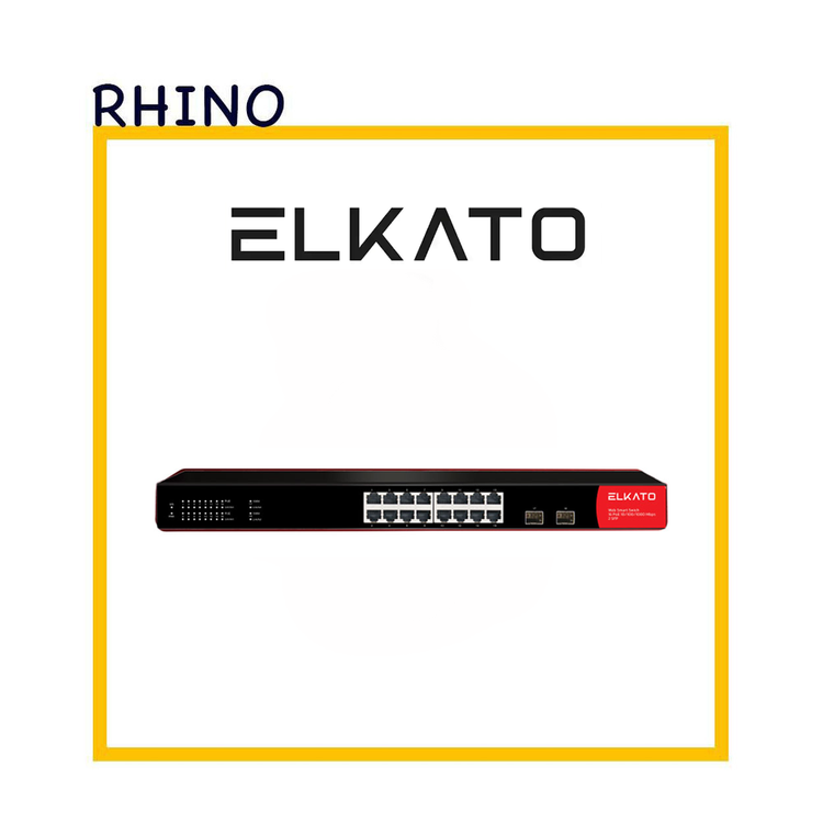 سوئیچ شبکه 16 پورت POE برند الکاتو مدل ELKATO EL-3SG1602GP-250W