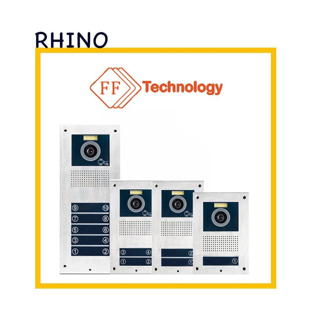 پنل آیفون تصویری 5 واحدی بدون سوئیچر (با 2 کارت) برند اف اف تکنولوژی مدل UT RF