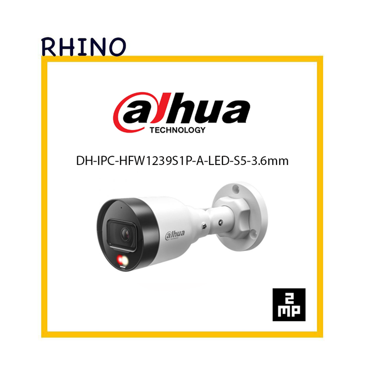 دوربین مدابسته بولت برند داهوا مدل DH-IPC-HFW1239S1P-A-LED-S5-3.6mm